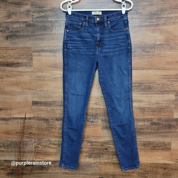 Madewell Jeans 28 Skinny 10" High Rise Hayes Wash F4684 Tummy Control Stretch - Picture 1 of 12